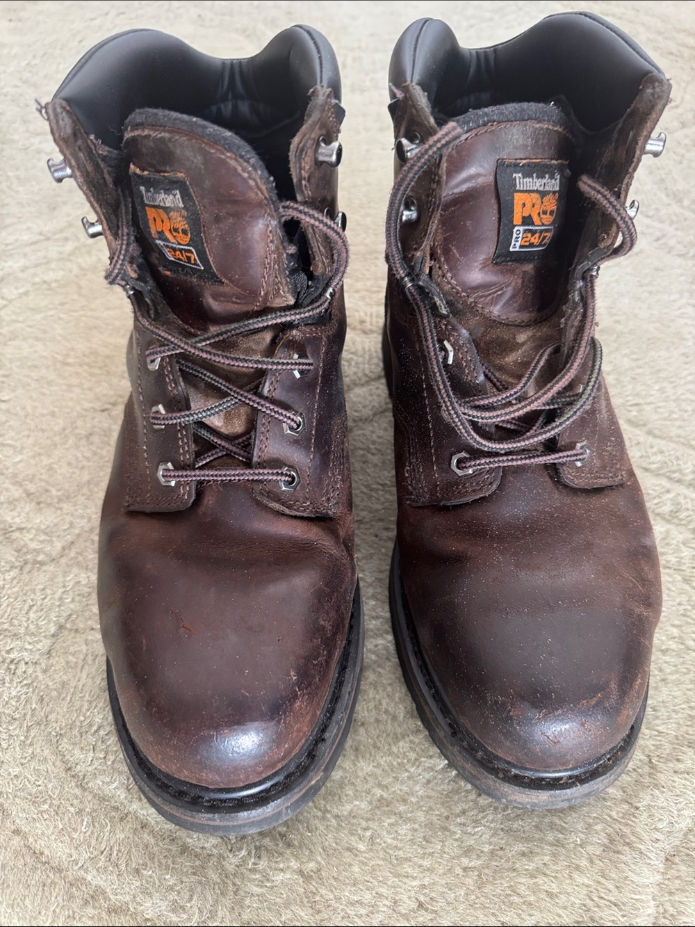 Timberland PRO Brown Leather Lace-Up Work Boots